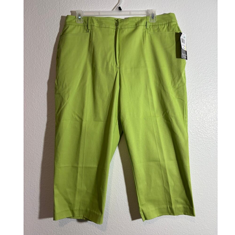 Bay Studio NWT Women's Plus Size 20W Lime Green Tummy Control Crop Pants